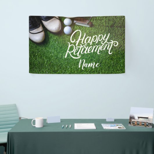 ゴルフハッピーリタイア 横断幕 (トレードショー)
