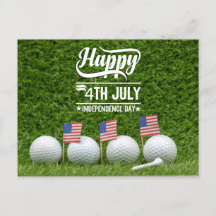 ゴルフハッピー4th 7月の独立記念日 シーズンポストカード