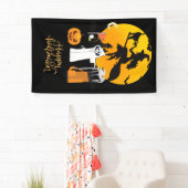 ゴルフハロウィーンデイと幽霊スケルトンのパンプキンバン 横断幕 (インサイチュ)