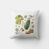 ゴルフハワイアンをテーマにしたゴルファー クッション (正面)