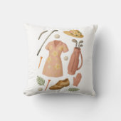 ゴルフハワイアンをテーマにしたゴルファー クッション (正面)