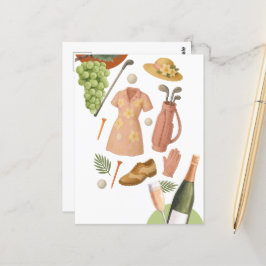 ゴルフハワイアンをテーマにしたレディーウーマンゴルファー大会 ポストカード