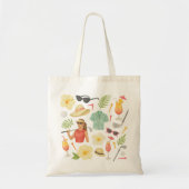 ゴルフハワイアンをテーマにしたレディーウーマンゴルファー トートバッグ (正面)