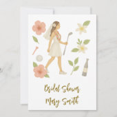 ゴルフハワイアン結婚をテーマにしたゴルファー愛好家 招待状 (正面)