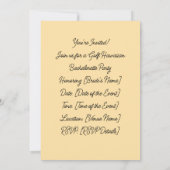 ゴルフハワイアン結婚をテーマにしたゴルファー愛好家 招待状 (裏面)