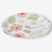 ゴルフハワイアン結婚をテーマにしたゴルファー ペーパープレート (アングル)