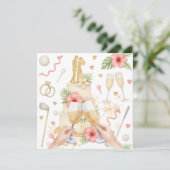 ゴルフハワイアン結婚をテーマにしたゴルファー 招待状 (スタンド正面)