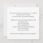 ゴルフハワイアン結婚をテーマにしたゴルファー 招待状 (裏面)