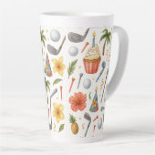 ゴルフハワイハワイアンギフト誕生日 カフェラテマグ (右アングル)