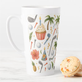 ゴルフハワイハワイアンギフト誕生日 カフェラテマグ