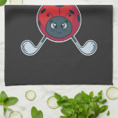 ゴルフバグかわいいアウトドアスポーツゴルフギャグノベルティ キッチンタオル (折り畳み)