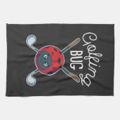 ゴルフバグかわいいアウトドアスポーツゴルフギャグノベルティ キッチンタオル (横)