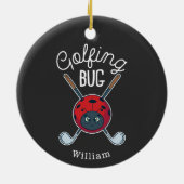 ゴルフバグスポーツゲグノベルティゴルフ セラミックオーナメント (裏面)