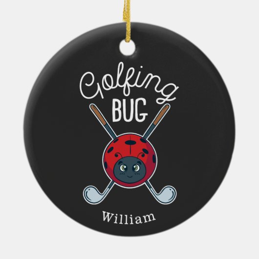 ゴルフバグスポーツゲグノベルティゴルフ セラミックオーナメント (裏面)