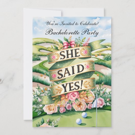 ゴルフバチェロレッテオンゴルフコース 招待状 (正面)