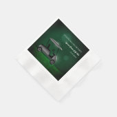 ゴルフバチュラーパーティゴルファーパーティーグリーンゴルフカート 縁ありカクテルナプキン (角)