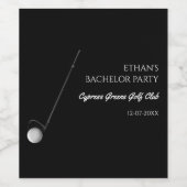 ゴルフバチュラーパーティゴルファーミニマルスタイリッシュ ワインラベル (シングルラベル)