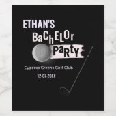 ゴルフバチュラーパーティゴルファーミニマルスタイリッシュ ワインラベル (シングルラベル)