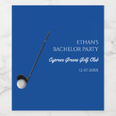 ゴルフバチュラーパーティゴルファーミニマルスタイリッシュ ワインラベル (シングルラベル)