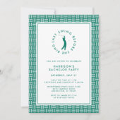 ゴルフバチュラーパーティラストスイングウィザーズリングや輪 招待状 (正面)