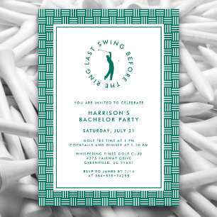 ゴルフバチュラーパーティラストスイングウィザーズリングや輪 招待状