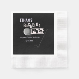 ゴルフバチュラーパーティ – ゴルファーよくはしゃぐパーティーおもしろい 縁ありカクテルナプキン