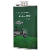 ゴルフバチュラーパーティ – ゴルフカートとコースグリーン フラスク (左)