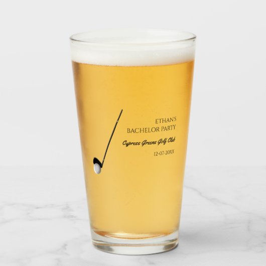 ゴルフバチュラーパーティ – ゴルフクラシックトリップスタイリッシュ タンブラーグラス (ドリンク正面)
