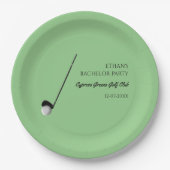 ゴルフバチュラーパーティ – ゴルフクラシックトリップスタイリッシュ ペーパープレート (正面)