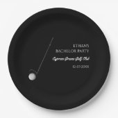 ゴルフバチュラーパーティ – ゴルフクラシックトリップスタイリッシュ ペーパープレート (正面)