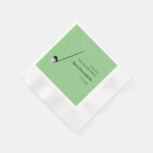 ゴルフバチュラーパーティ – ゴルフクラシックトリップスタイリッシュ 縁ありカクテルナプキン (角)