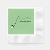 ゴルフバチュラーパーティ – ゴルフクラシックトリップスタイリッシュ 縁ありカクテルナプキン (正面)