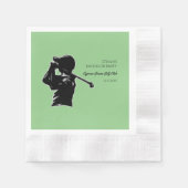 ゴルフバチュラーパーティ – ゴルフクラシックトリップスタイリッシュ 縁ありカクテルナプキン (正面)