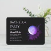 ゴルフバチュラーパーティ – ゴルフクラシックトリップミニマル 招待状 (スタンド正面)