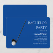 ゴルフバチュラーパーティ – ゴルフクラシックトリップミニマル 招待状 (正面/裏面)