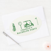 ゴルフバチュラーパーティ 楕円形シール (封筒)