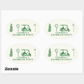 ゴルフバチュラーパーティ 楕円形シール (シート)