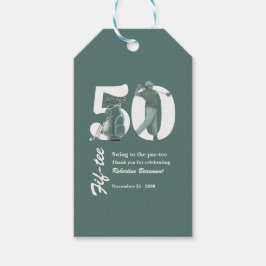 ゴルフバッグとゴルフクラブの50歳の誕生日 ギフトタグ