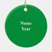 ゴルフバッグの男性 クリスマスオーナメント (裏面)