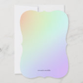 ゴルフバッグまたはショッピングバッグのジェンダーリビール招待状 招待状 (裏面)