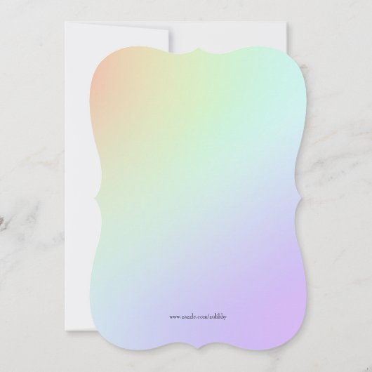 ゴルフバッグまたはショッピングバッグのジェンダーリビール招待状 招待状 (裏面)