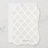 ゴルフバッグまたはショッピングバッグのジェンダーリビール招待状 招待状 (裏面)