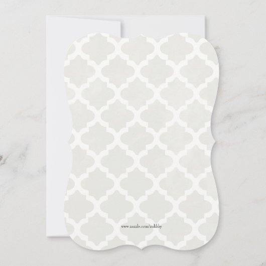 ゴルフバッグまたはショッピングバッグのジェンダーリビール招待状 招待状 (裏面)