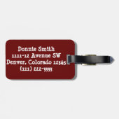 ゴルフバッグをゴルフをするパーソナライズなバッグおよびクラブは付きます ラゲッジタグ (裏面横)