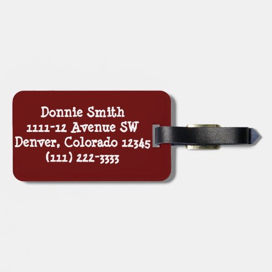 ゴルフバッグをゴルフをするパーソナライズなバッグおよびクラブは付きます ラゲッジタグ (裏面横)