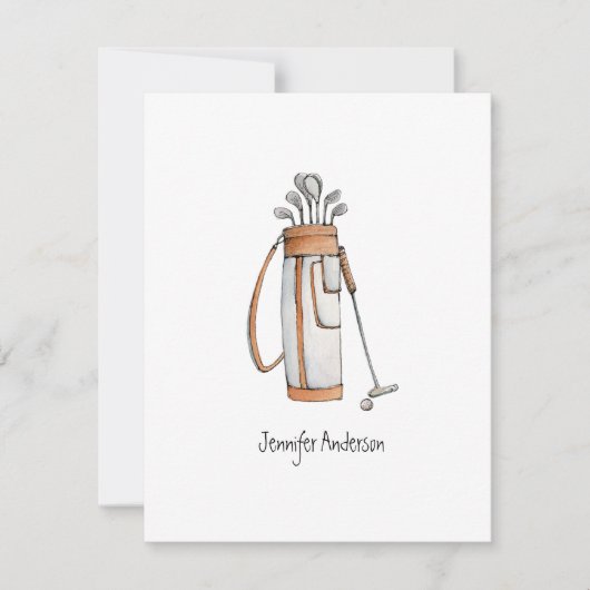 ゴルフバッグゴルファーズフラットサンキューカード サンキューカード (正面)