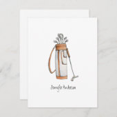 ゴルフバッグゴルファーズフラットサンキューカード サンキューカード (正面/裏面)