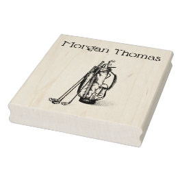 ゴルフバッグゴルフクラブブラック ラバースタンプ