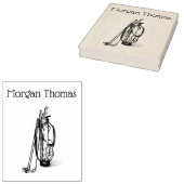 ゴルフバッグゴルフクラブブラック ラバースタンプ (押印)