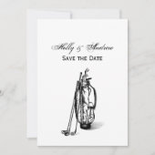 ゴルフバッグゴルフクラブブラック 招待状 (正面)